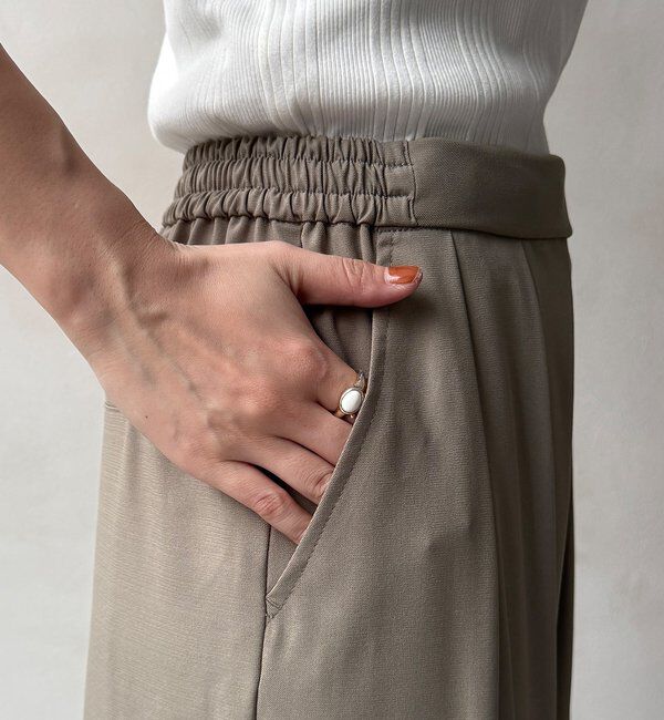  「ドライタッチワイドパンツ」|チノ|