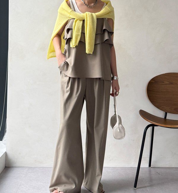  「ドライタッチワイドパンツ」|チノ|