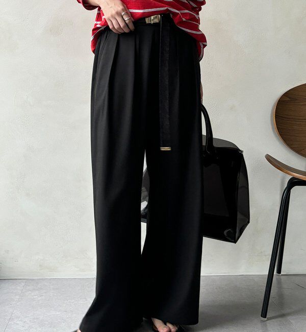  「ドライタッチワイドパンツ」|チノ|