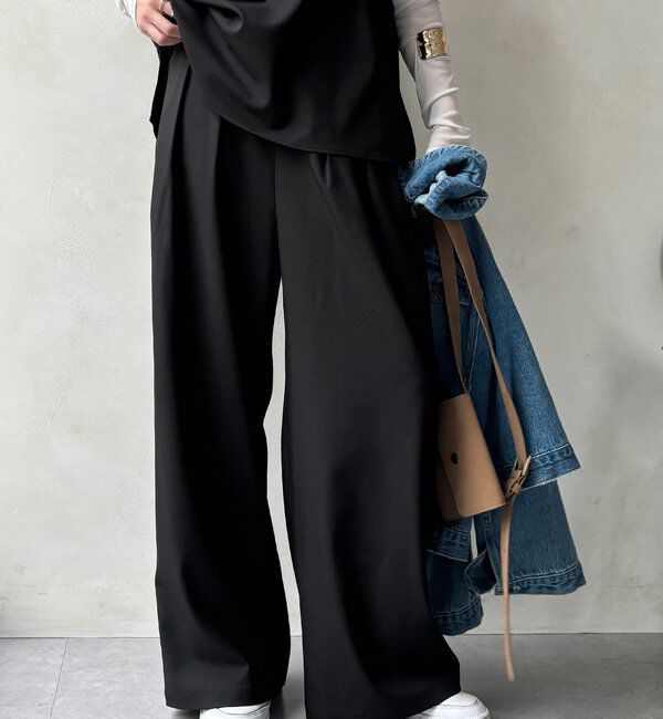  「ドライタッチワイドパンツ」|チノ|