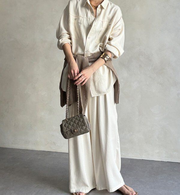  「【セットアップ可能】リヨセルタックパンツ」|チノ|