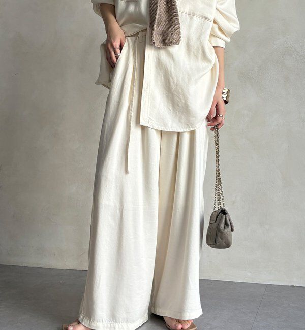  「【セットアップ可能】リヨセルタックパンツ」|チノ|