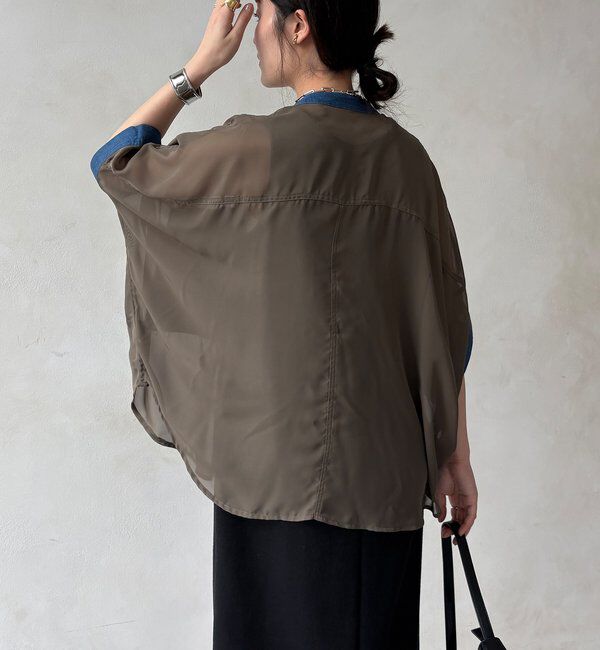  「【WEB限定】デニム切替シアーシャツ」|シャツ・ブラウス|