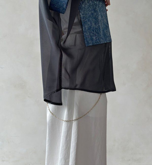  「【WEB限定】デニム切替シアーシャツ」|シャツ・ブラウス|