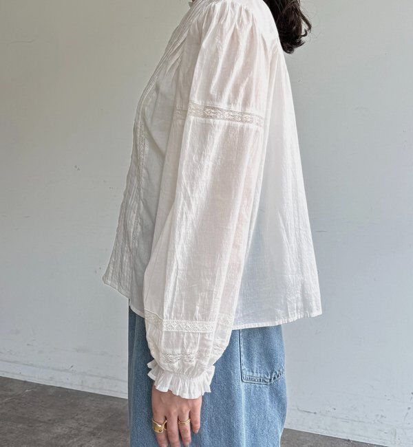  「インドレースパフ袖ブラウス」|シャツ・ブラウス|