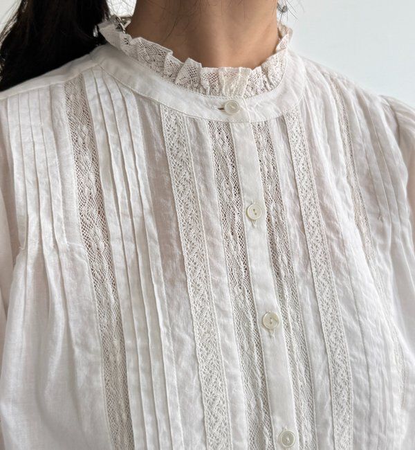  「インドレースパフ袖ブラウス」|シャツ・ブラウス|