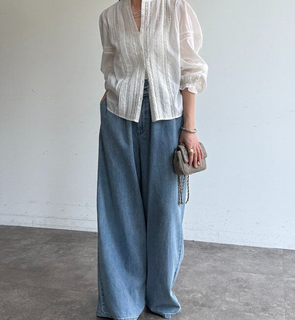  「インドレースパフ袖ブラウス」|シャツ・ブラウス|