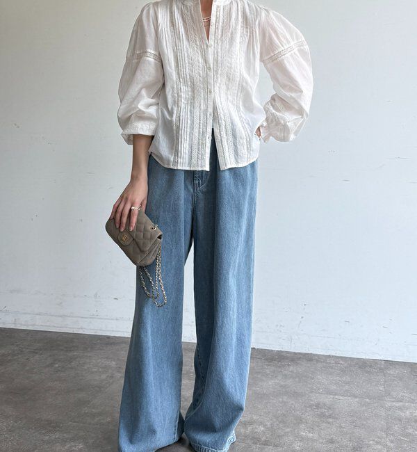  「インドレースパフ袖ブラウス」|シャツ・ブラウス|