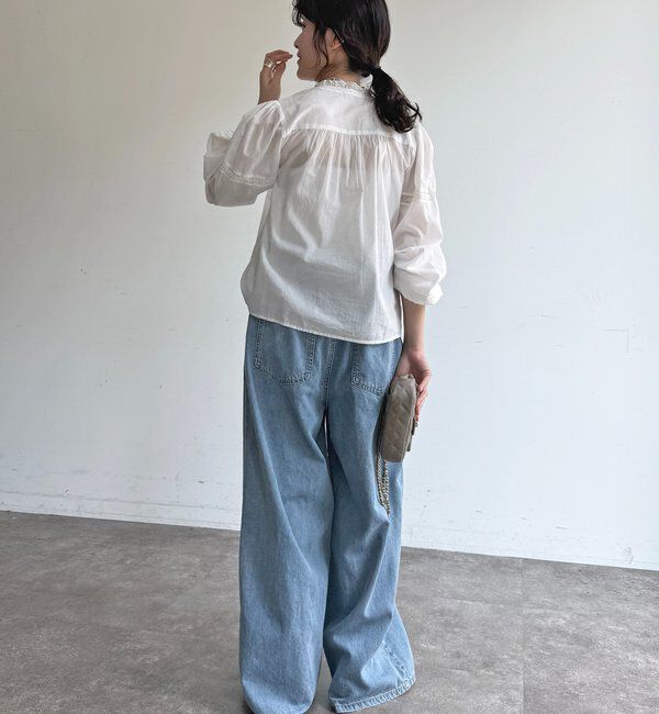  「インドレースパフ袖ブラウス」|シャツ・ブラウス|