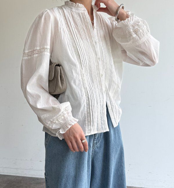  「インドレースパフ袖ブラウス」|シャツ・ブラウス|