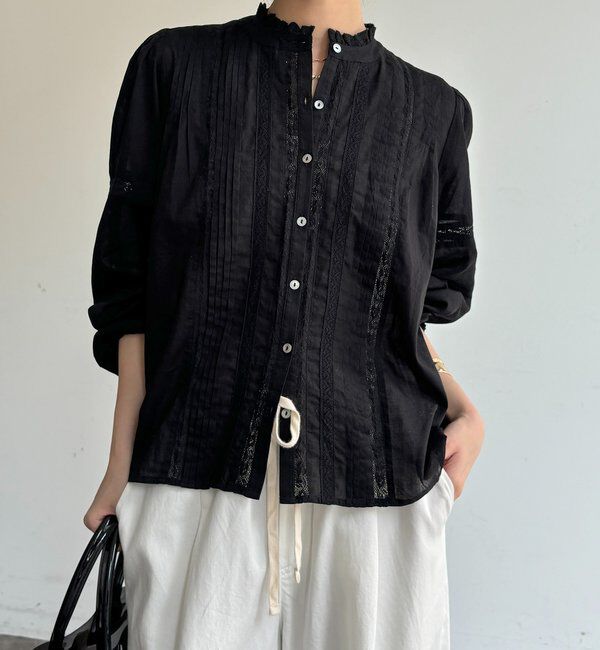  「インドレースパフ袖ブラウス」|シャツ・ブラウス|