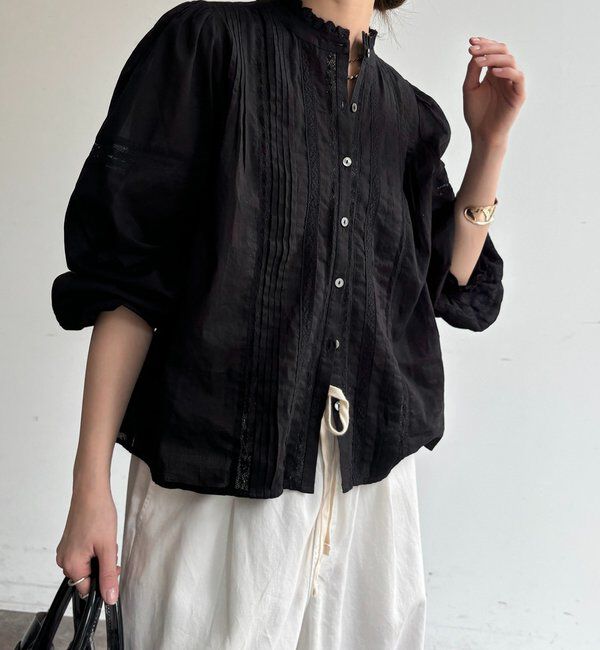  「インドレースパフ袖ブラウス」|シャツ・ブラウス|