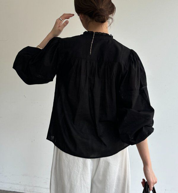  「インドレースパフ袖ブラウス」|シャツ・ブラウス|