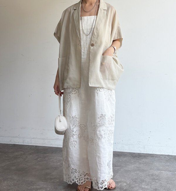  「【WEB限定】コットンシアータックジャケット」|テーラードジャケット|