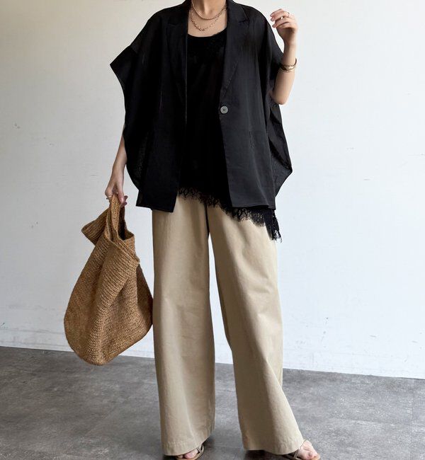  「【WEB限定】コットンシアータックジャケット」|テーラードジャケット|