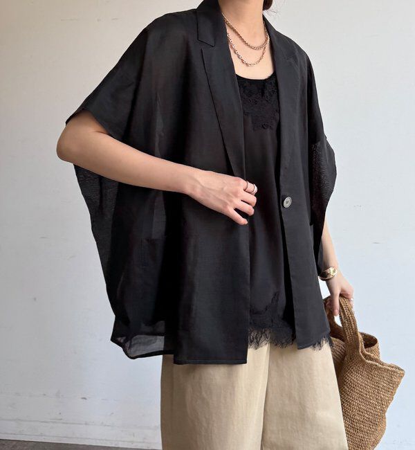  「【WEB限定】コットンシアータックジャケット」|テーラードジャケット|