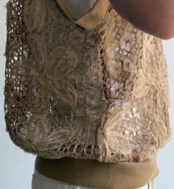  「【WEB限定】かぎ編み風レースベスト」|シャツ・ブラウス|