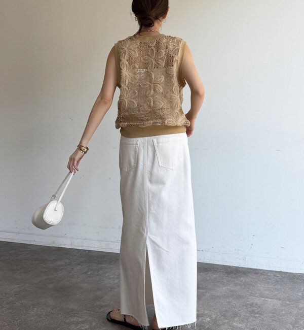  「【WEB限定】かぎ編み風レースベスト」|シャツ・ブラウス|