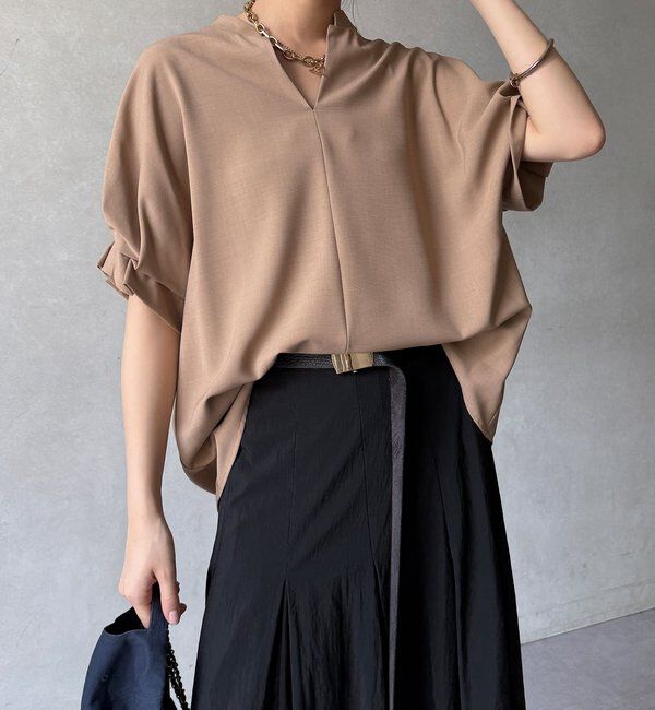  「【WEB限定】接触冷感スキッパーシャツ」|シャツ・ブラウス|