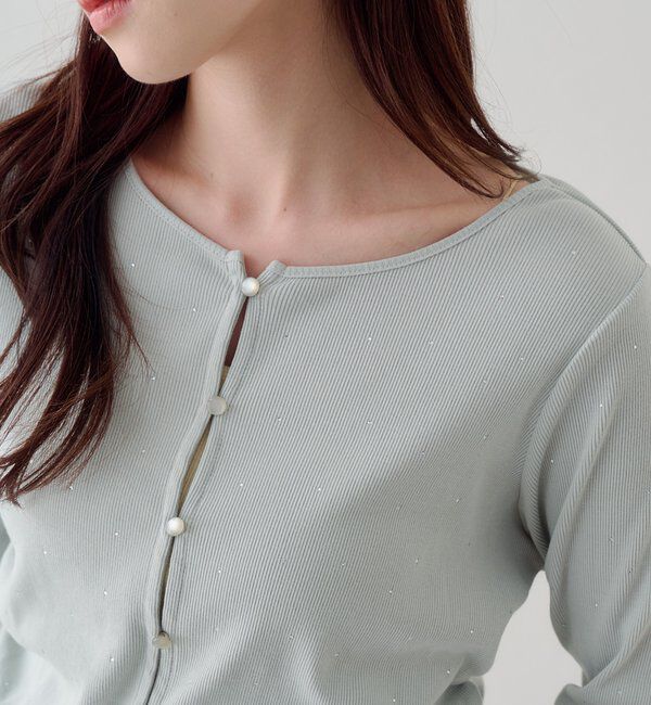  「リブスタッズカーディガン」|Tシャツ・カットソー|