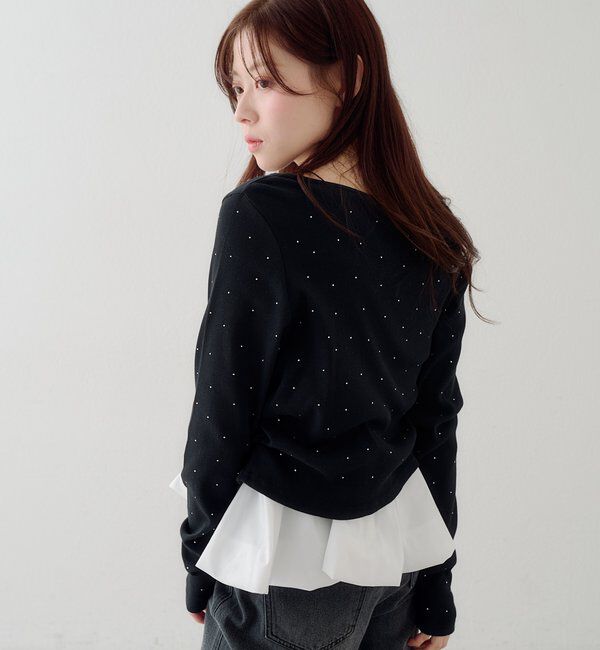  「リブスタッズカーディガン」|Tシャツ・カットソー|