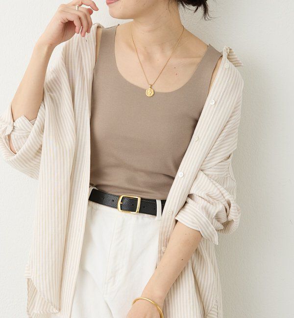  「【新色追加/RIVE DROITE 名品インナー】シームレスタンク」|キャミソール|