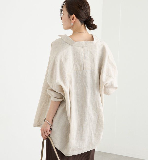  「予約【名品/サイズ展開あり】リネンワイドシャツ」|シャツ・ブラウス|