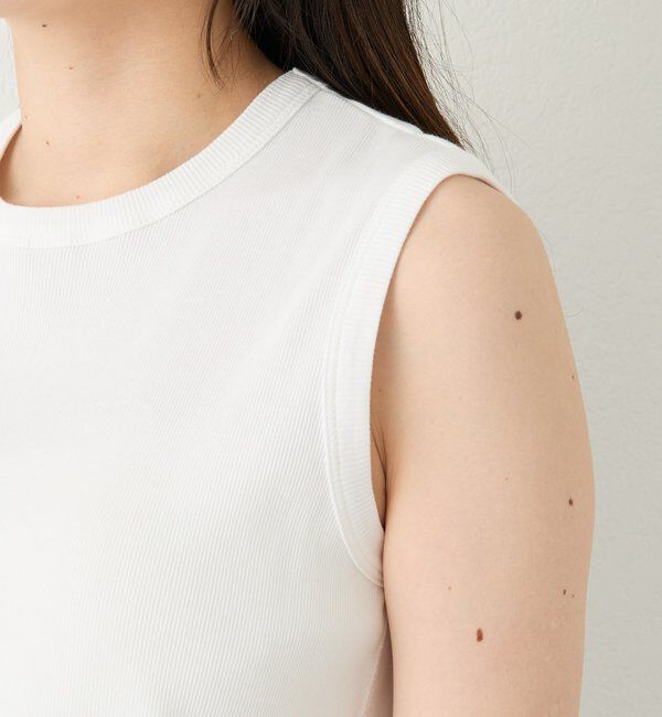  「予約【ストレッチ性抜群】テレコスリーブレスTee」|Tシャツ・カットソー|