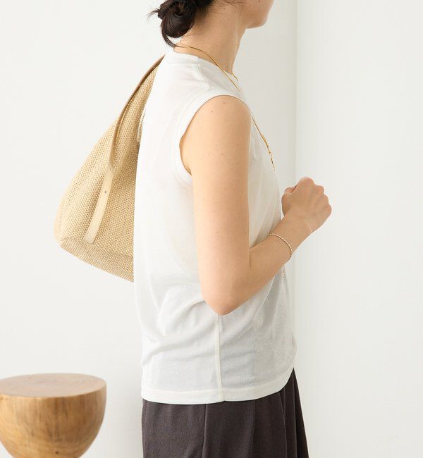  「予約【上品な光沢が目を引く】シャイニーノースリTee」|キャミソール|