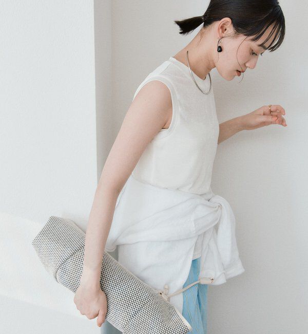  「予約【上品な光沢が目を引く】シャイニーノースリTee」|キャミソール|