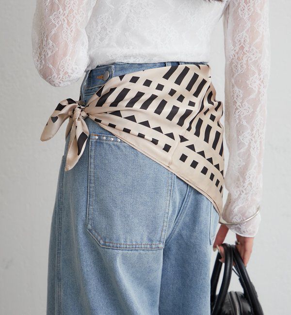  「ジオメトリック柄 スカーフ」|バンダナ・スカーフ|