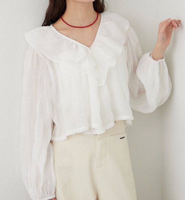  「フリルカシュクールブラウス」|シャツ・ブラウス|