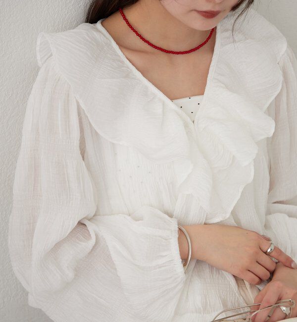  「フリルカシュクールブラウス」|シャツ・ブラウス|
