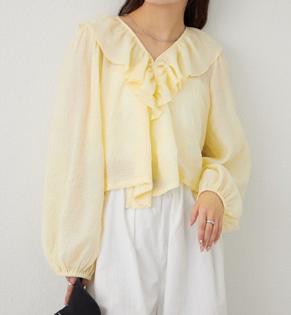  「フリルカシュクールブラウス」|シャツ・ブラウス|