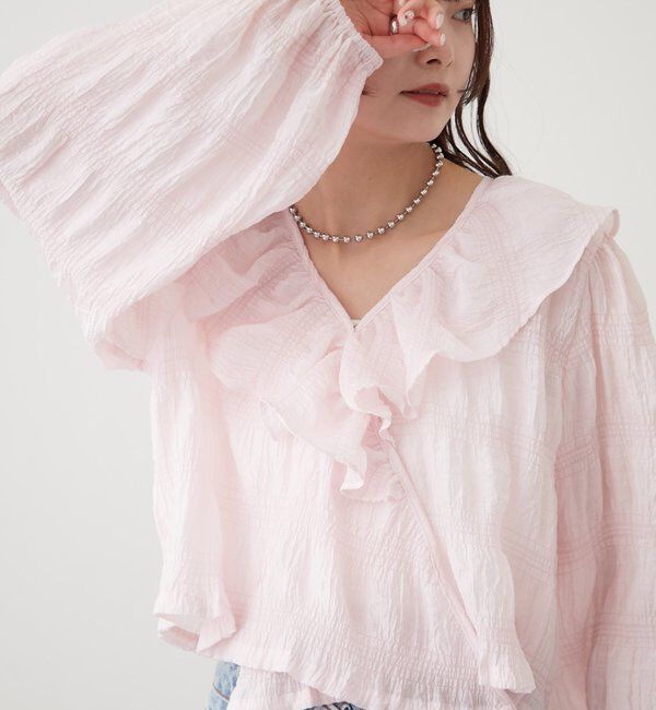  「フリルカシュクールブラウス」|シャツ・ブラウス|