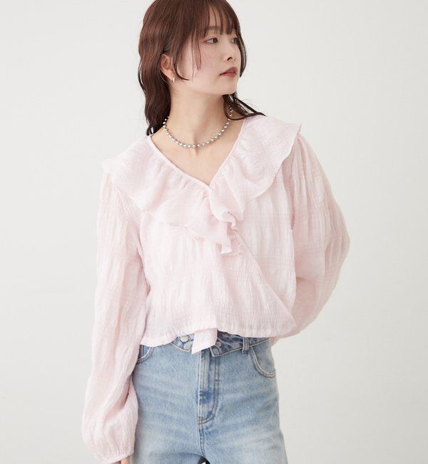  「フリルカシュクールブラウス」|シャツ・ブラウス|
