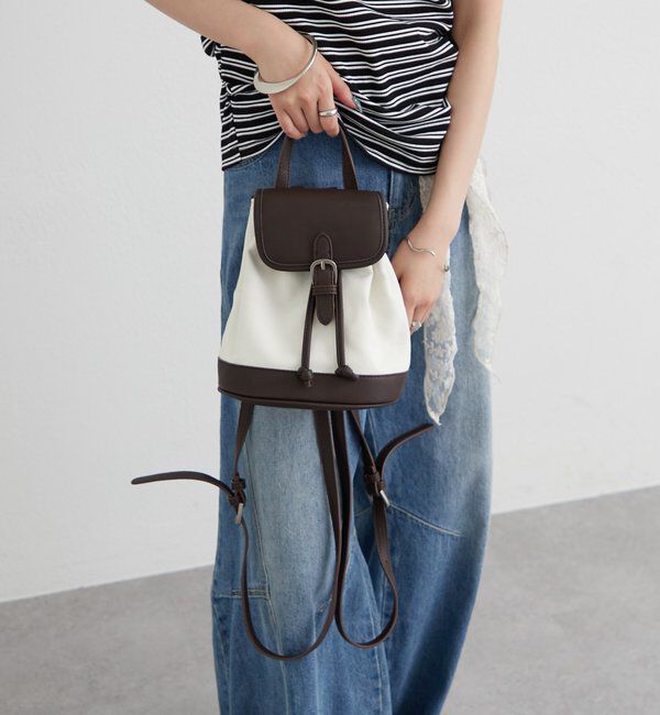  「ベルト付きコンビミニリュック」|トートバッグ|
