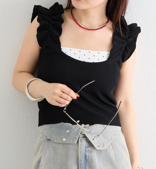  「フリルタンクニット」|ニット・セーター|