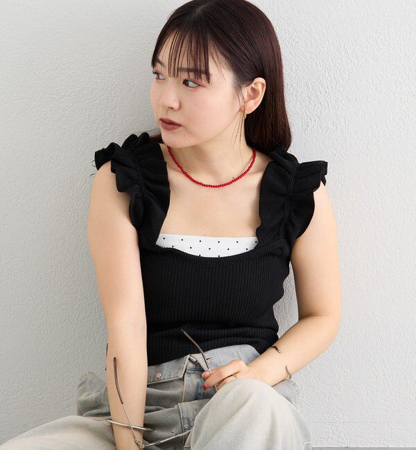  「フリルタンクニット」|ニット・セーター|