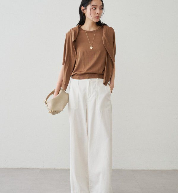  「シルク半袖ニット」|ニット・セーター|