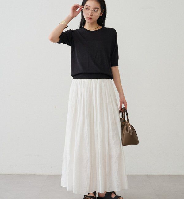  「シルク半袖ニット」|ニット・セーター|