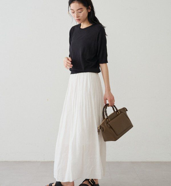  「シルク半袖ニット」|ニット・セーター|