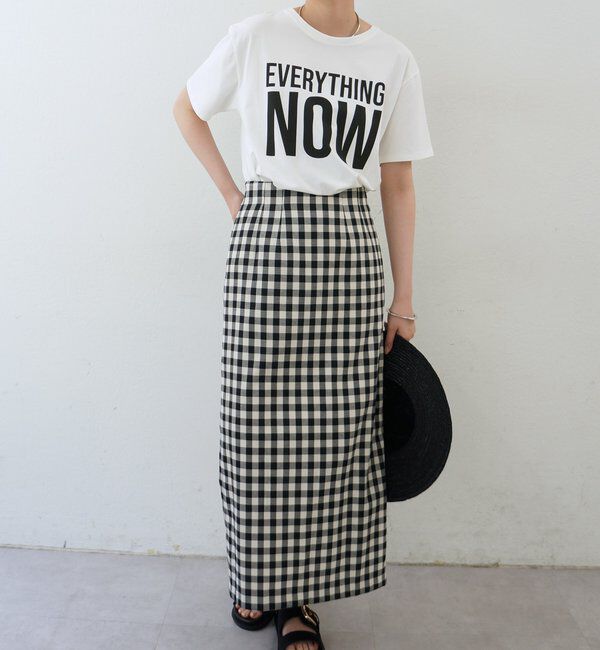  「カラミチェックセミタイトスカート」|スカート|