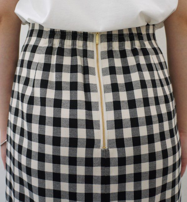  「カラミチェックセミタイトスカート」|スカート|