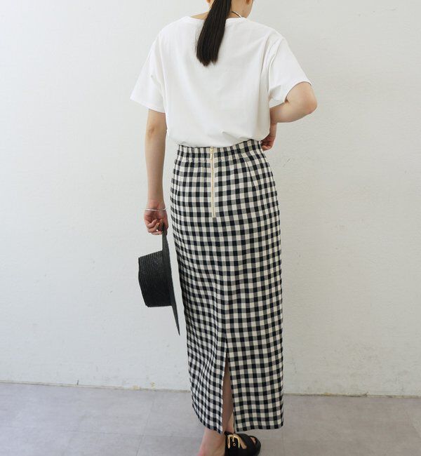  「カラミチェックセミタイトスカート」|スカート|