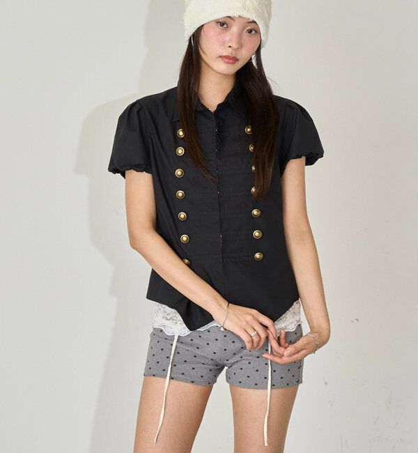  「ナポレオンパフスリブラウス」|シャツ・ブラウス|