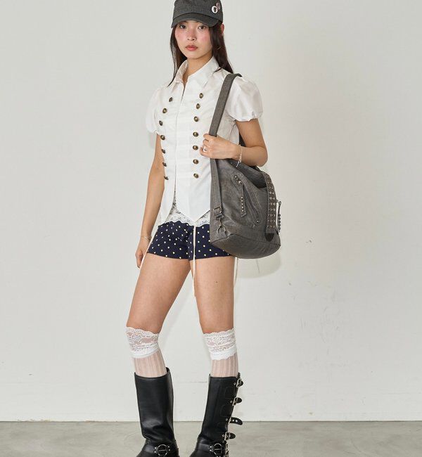  「ナポレオンパフスリブラウス」|シャツ・ブラウス|