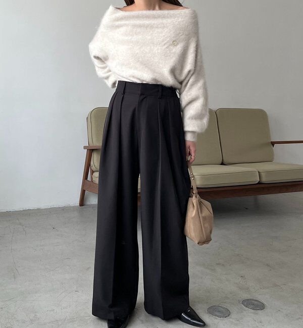  「【累計2万本突破！】【低身長・高身長サイズあり】2タックワイドパンツ」|チノ|