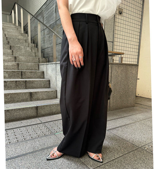  「【累計2万本突破！】【低身長・高身長サイズあり】2タックワイドパンツ」|チノ|