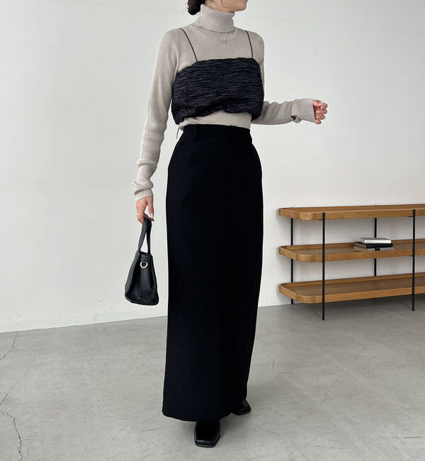  「【累計1万枚突破/全骨格◎/低身長サイズ】マキシIラインスカート」|スカート|